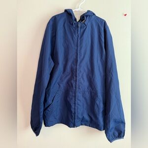 Magellan Navy Blue Hooded Windbreaker Jacket
